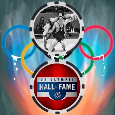 Botón de fichas de póker coleccionable olímpico de lucha libre Dan Gable Foto 1 de 2