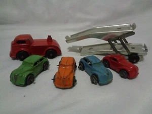 Vintage 1950s Barclay Car Hauler Truck with Original Cars - Picture 1 of 12