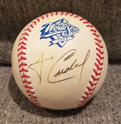 José Cardenal Firmado Autografiado 1999 Serie Mundial Béisbol NY Yankees Certificado de Autenticidad PSA Foto 1 de 2