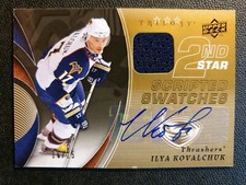 2008-09 Upper Deck Trilogy Scripted Swatches #2NDIK Ilya Kovalchuk #16/25