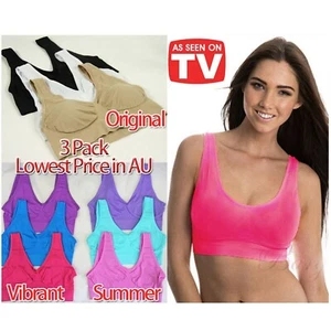 Set of 3 Bra Leisure Shapewear Seamless S M L XL XXL 3XL 4XL ahh so comfy aah - Picture 1 of 4