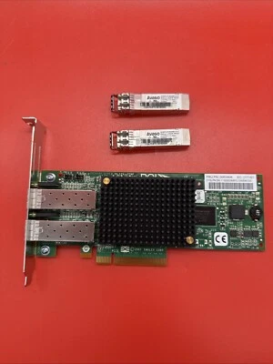 IBM Power8 577D 00E0806 8Gb 2 Port FC PCI-e Full Height HBA + SFP Transceivers - Image 1 of 4