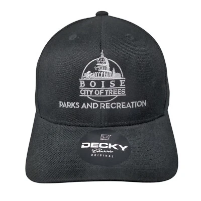 Шляпа с ремешком Boise City Of Trees черная OSFM вышитая палубная 6 панелей - Изображение 1 из 4