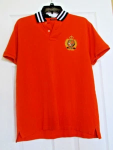 Polo Ralph Lauren Custom Slim Fit LOGO Orange Short Sleeve Shirt Size Large - Picture 1 of 15