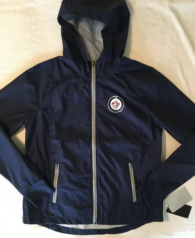 Women G-III Carl Banks NHL Winnipeg Jets Lightweight Full Zip Hood Jacket Large Cover