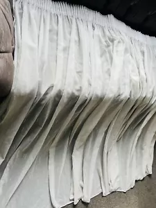 Huge luxury voile curtains LARGE in pencil pleat with weighted hem seam 120’W - Picture 1 of 8