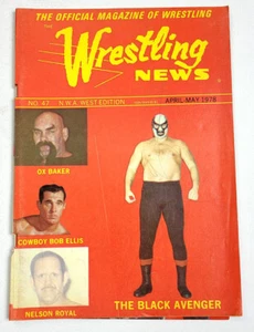 THE WRESTLING NEWS - APRIL - MAY 1978 # 47 - OX BAKER / THE BLACK AVENGER / NWA - Picture 1 of 4