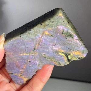 147g Rare Flashy Labradorite Slab Crystal Rough Gemstone Raw Labradorite Rough - Picture 1 of 17