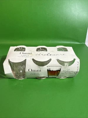 Omni 6 Pc 1 oz Shot Glass Set New Old Stock -Circleware - Image 1 of 4