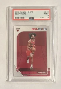 2019-20 Panini Hoops Coby White RC Rookie #204 Bulls PSA 9 - Picture 1 of 2
