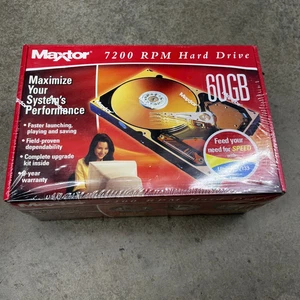 Maxtor 7200 RPM 60GB Hard Drive 3.5 inch EIDE New / Sealed - Picture 1 of 5