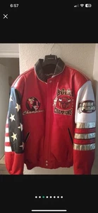 JEFF HAMILTON CHICAGO BULLS MICHAEL JORDAN NBA LEDERJACKE Vintage ALL STAR - Bild 1 von 10