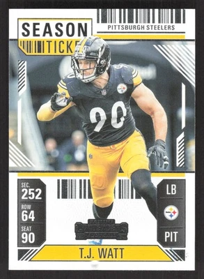 2024 Panini Contenders #83 T.J. Watt Season Ticket Retail - Image 1 of 2