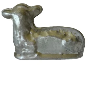 Vintage Blech Aluminium Lamm Schaf Ostern Kuchen Süßigkeiten Schokolade Backform 2 Stück - Bild 1 von 7