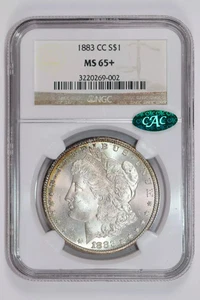 1883-CC MORGAN DOLLAR NGC MS65+ CAC - Picture 1 of 2
