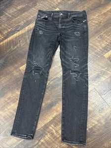 American Eagle Airflex Athletic Skinny Jeans Herren 32x32 schwarz distressed - Bild 1 von 11