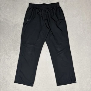 Under Armour Waterproof Rain Pants Mens Size XL Loose Golf Black Zip Leg EUC - Picture 1 of 10
