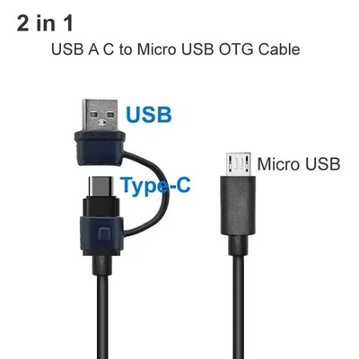 USB 3.0 USB-C Type C to Micro USB Male Sync OTG Charge Data Transfer Cable Cord - Image 1 of 4