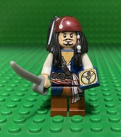 LEGO&reg; Pirates of The Caribbean Jack Sparrow Minifigure poc035 w/ Compass & Sword