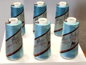 Lot of 6  Maxi-Lock Serger Thread 3000 Yard 3-Radiant, 3 Queen Turquoise NEW - Picture 1 of 5