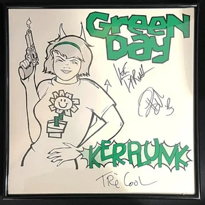 GREEN DAY Kerplunk - HAND SIGNED BY ALL 3 Lookout 46 - FRAMED NEW UNPLAYED ALBUM - Picture 1 of 1
