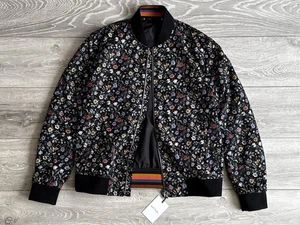 Paul Smith Bomber Jacket Floral Liberty Flowers Black Coat Mens X-Large RRP £695 - Picture 1 of 12