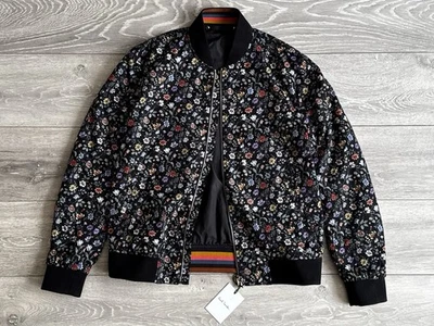 Paul Smith Bomber Jacket Floral Liberty Flowers Black Coat Mens X-Large RRP £695 - Image 1 of 4