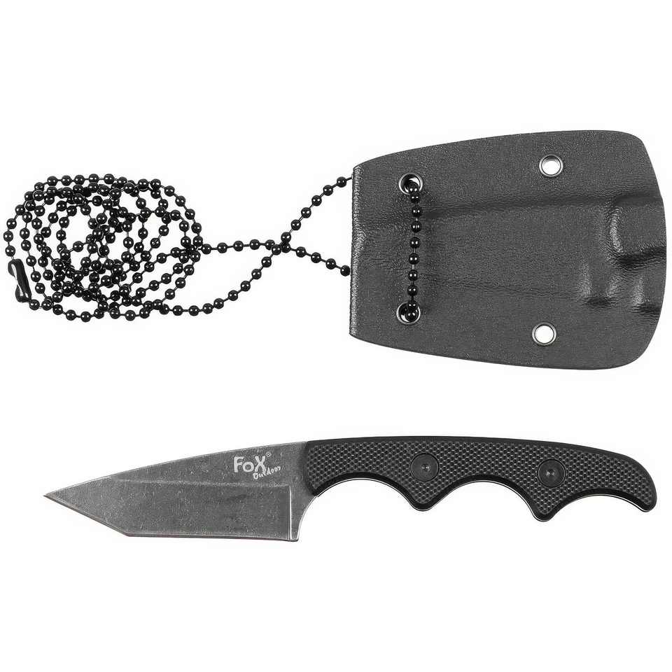 Messer "Neck II", G10-Griff, Kydex-Scheide – FoxOutdoor