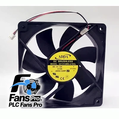 1PCS Brand New ADDA AD1212MB-A70GL DC12V 0.33A 12CM 2-Wire Silent Cooling Fan - Image 1 of 3
