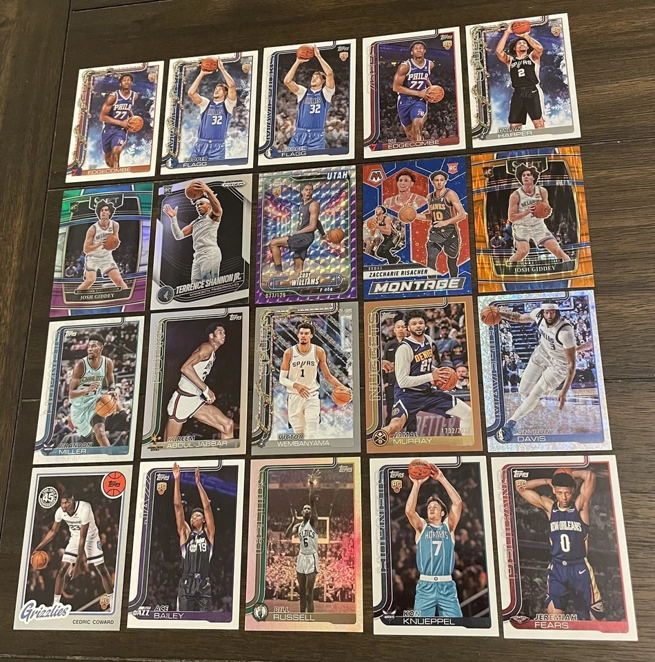 Баскетбольная карточка 2025–26 Topps Cooper Flagg дебютант RC VJ Edgecombe Kon Knueppel - Изображение 1 из 4