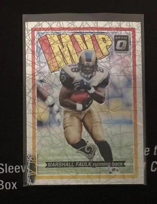 Donruss Optic MVP Marshall Faulk St. Louis Rams Prizm 2018 inserción láser Foto 1 de 2