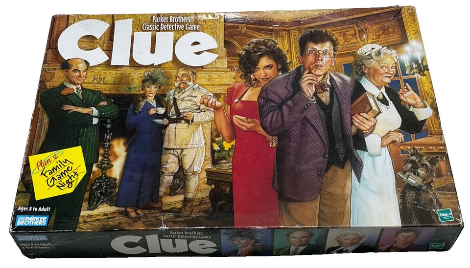 CLUE : The Classic Cluedo Detective Game By Parker Brothers - Rare 1998 Edition - Image 1 of 4
