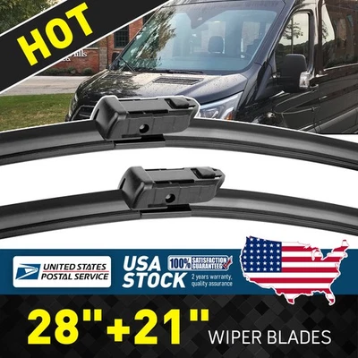Limpiaparabrisas delantero 28"+21" para todas las estaciones para Ford Transit-350 2015-2021 Foto 1 de 4