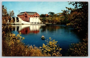Michigan Croton Dam am Muskegon River Vintage Postkarte - Bild 1 von 2
