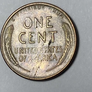 1948-S Lamination ERROR on Reverse Lincoln Wheat Penny - Picture 1 of 4