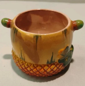 Vintage Burleigh Ware Keramik Eichel offene Zuckerdose Burgess & Leigh England - Bild 1 von 6