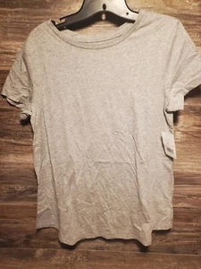 Women's Basic T-Shirt Scoop Neck Cotton Short Sleeve Solid Knit Plain Top Medium - Picture 1 of 2