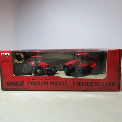 Ertl Case IH MX305&Steiger STX530 QuadTrac LaunchEd 1of5000 1/64 CIH-14512A1HE-B - Immagine 1 di 4