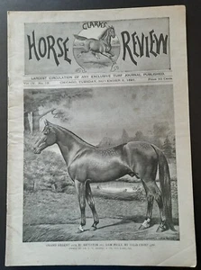 Clarks Horse Review 1891 November 3 Chicago Equine Trotting Horse Racing - Picture 1 of 3