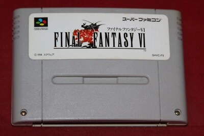 Final Fantasy VI 6 (SFC Nintendo Super Famicom Japan, 1994) Game Cartridge - Image 1 of 4