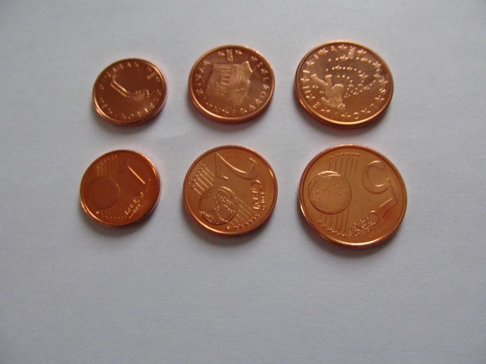 Euro SLOVENIE 2007 : mini série 1,2,5 ct euro non circulée (de rouleaux) - Photo 1/1