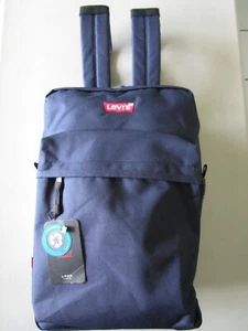 LEVI'S 15"HX10"WX5"D BACKPACK 14" LAPTOP SLEEVE FRONT ZIP & SIDE COMPARTMENT NVY - Picture 1 of 12