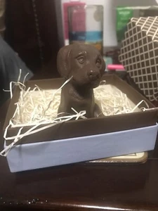 Soap Designer Gianna Rose Labrador Chocolate Carved Gift Scented French Soap - Picture 1 of 3