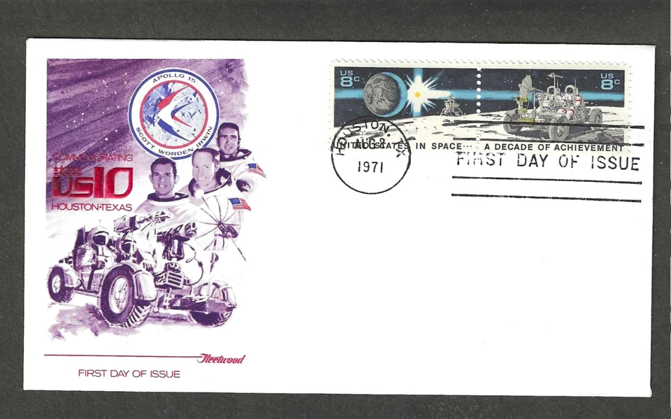#1434-5 8c SPACE ACHIEVEMENT ISSUE FDC-KENNEDY SPACE CTR,FL-FLEETWOOD CACHET - Image 1 of 1