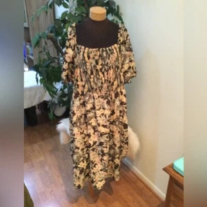 Maurice’s Midikleid Blumenmuster quadratischer Ausschnitt Kurzarm Damen 3X - Bild 1 von 13