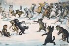 rp14610 - Louis Wain Cats , Snowballing - print 6x4