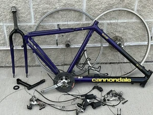 Vintage Cannondale M400 Frame Set USA Made with Sun Rims T-L18 & Misc. Parts - Picture 1 of 24