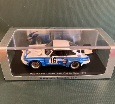 1/43 Spark Porsche 911 Carrera RSR #16, 1975 LeMans S2097 NEW Diecast White SP68 - Image 1 of 4