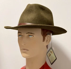 Sombrero Fedora Vintage con Etiquetas Marrón Italiano 100% Lana Fieltro Aplastable 57cm M/L 7 1/8 - Imagen 1 de 19