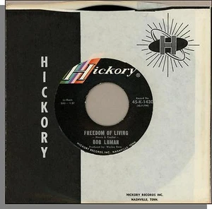 Bob Luman - Freedom of Living + Hardly Anymore - 7" 45 RPM Single! - Imagen 1 de 3